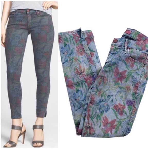 mother floral jeans